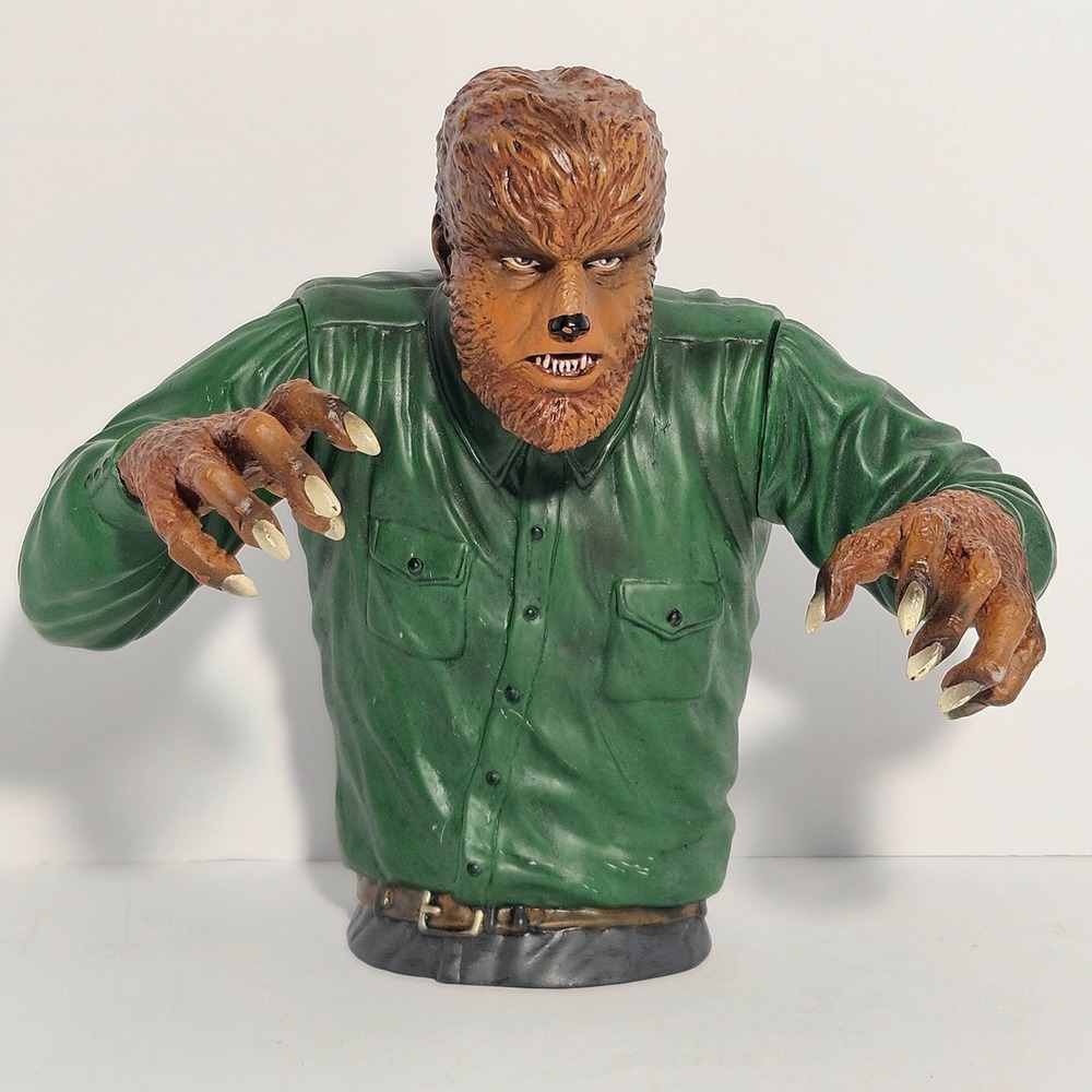 Diamond Select Universal Monsters The Wolfman Vinyl Bust Bank 2013 Lon Chaney Jr